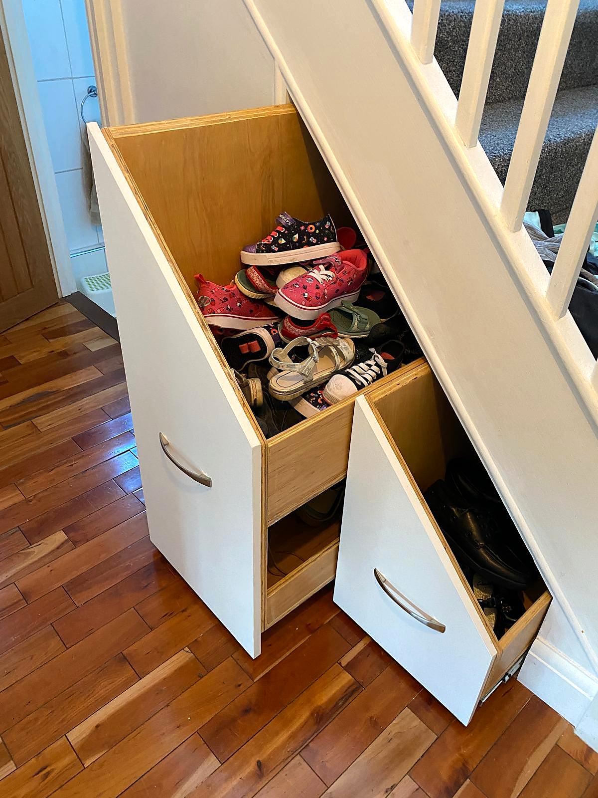 Under-stairs drawers