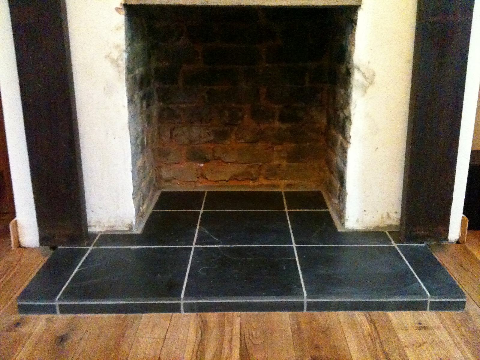 Wood burner and slate hearth