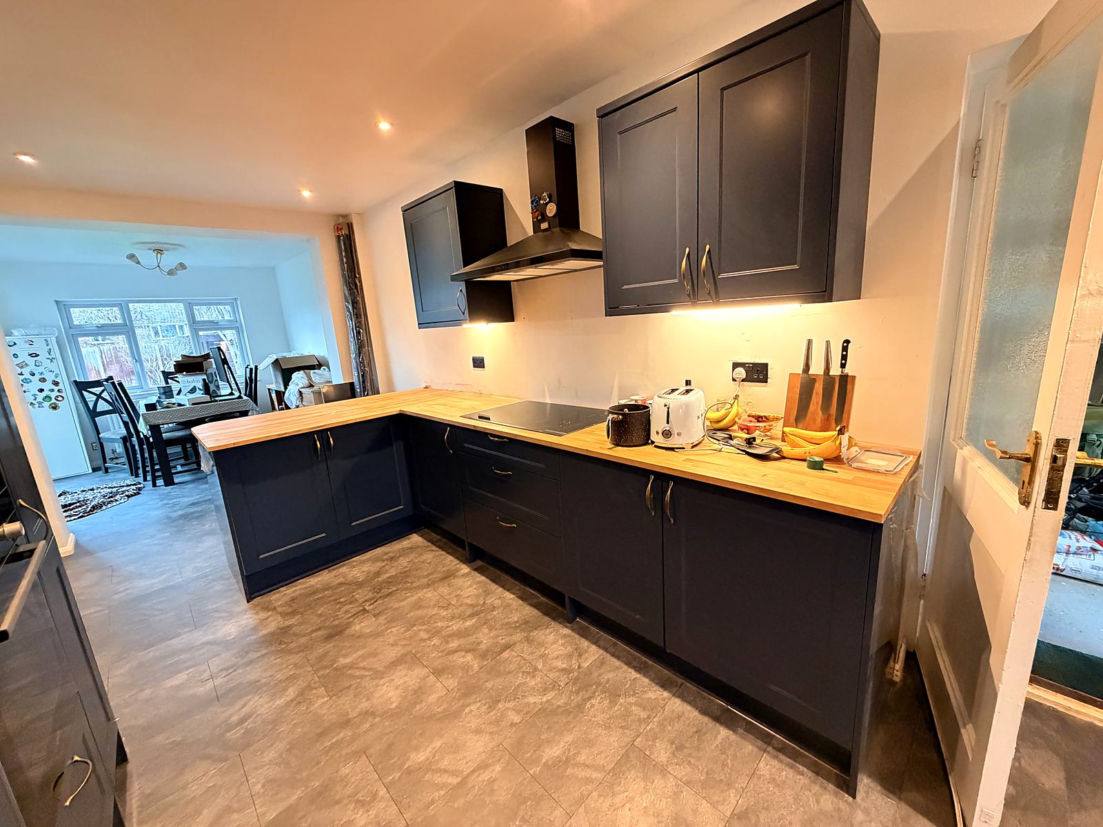 Navy shaker kitchen