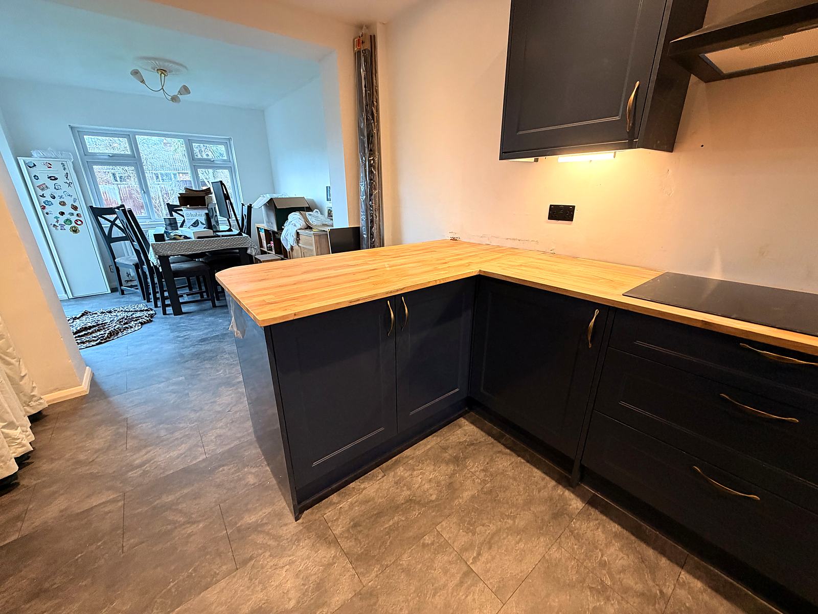 Navy shaker kitchen