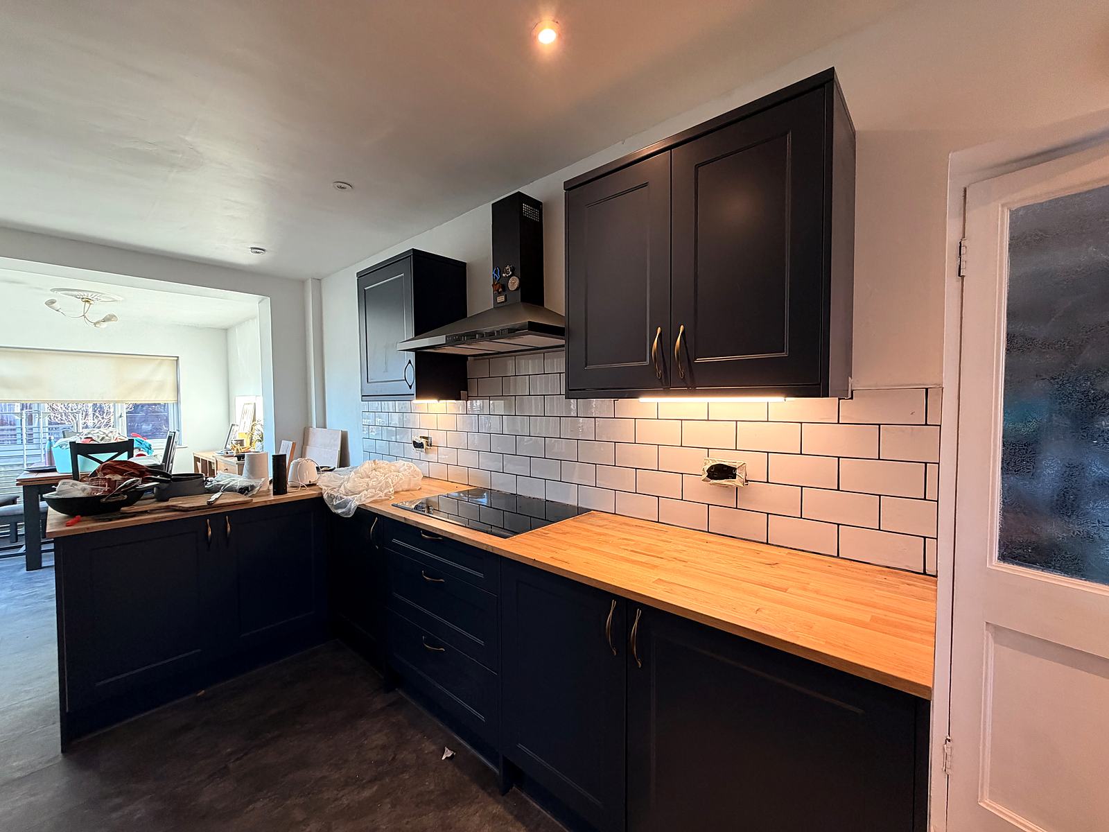 Navy shaker kitchen